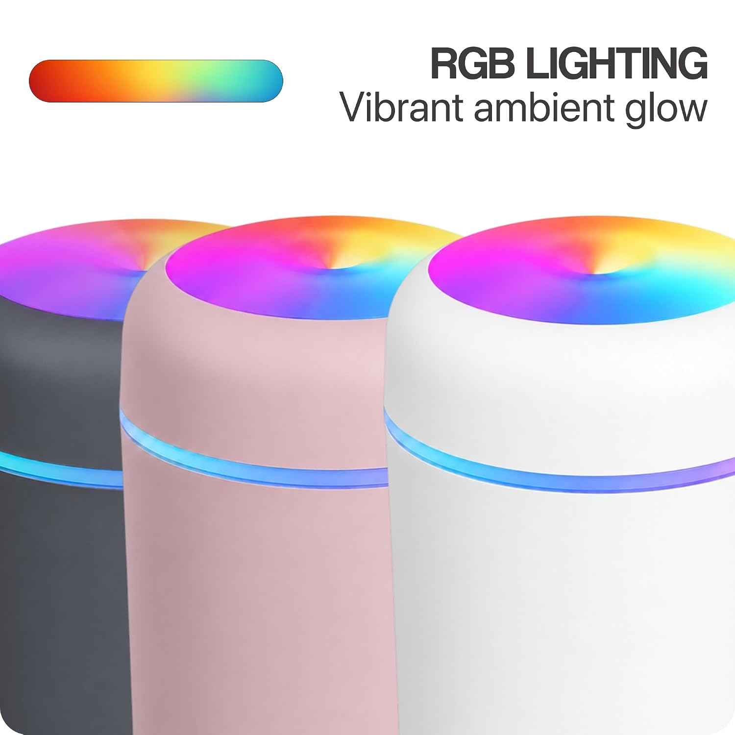 Portable 300ml LED Ultrasonic Humidifier