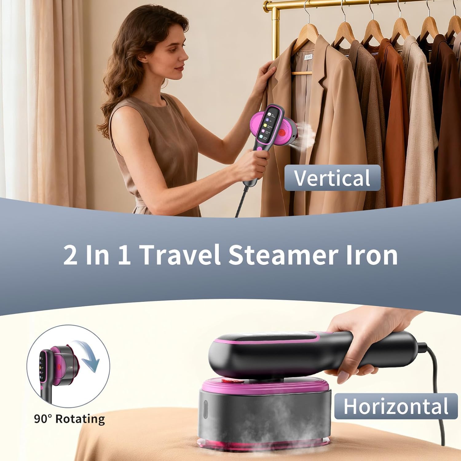 2-in-1 Handheld Garment Steamer