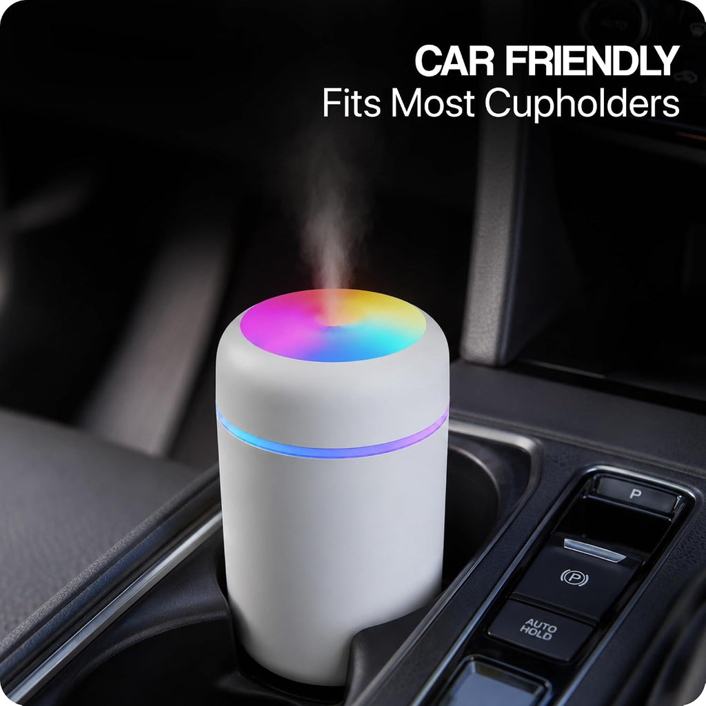 Portable 300ml LED Ultrasonic Humidifier